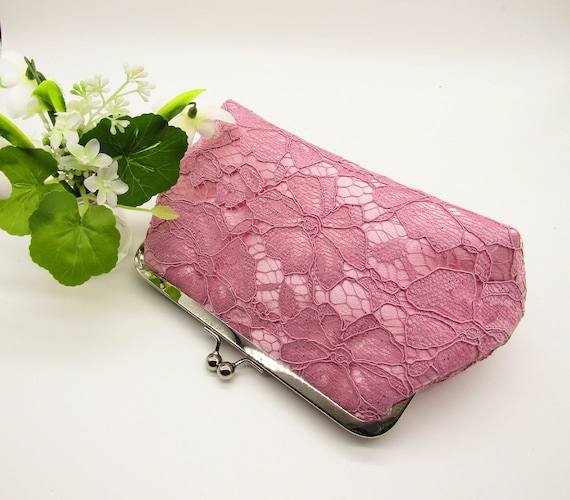 Pink Lace Clutch Bag Ladies Clutch Bag Pink Wedding Clutch Bag Clutch Purse Bridesmaid Clutch Lace Clutch Purse Evening Clutch Etsy