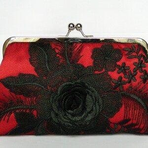 Red and Black Lace Floral Clutch Bag Mother of Bride Clutch Bag Evening Clutch Bag Clutch Purse Wedding Clutch Bag Ladies Gift Etsy