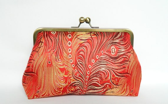 red and gold clutch