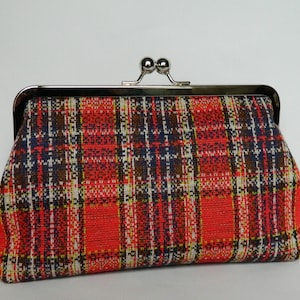 Red Tartan Clutch Purse, Vintage Tartan Clutch Purse, Clutch Purse, Red Tartan Clutch, Evening Clutch, Tartan Bag