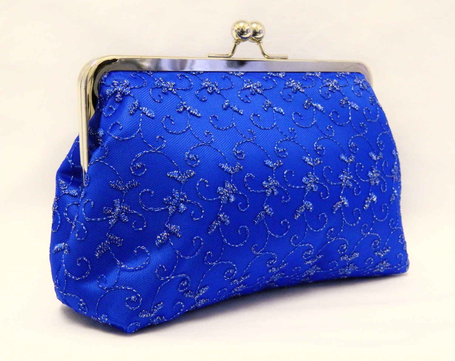 Reed Krakoff Royal Leather Blue Clutch Back Pocket with Chain Leather  Handbag | eBay