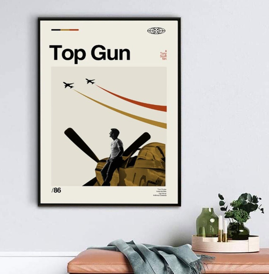 Retro Art Print Poster Top Gun Canvas Top Gun Wall Decor Art Etsy