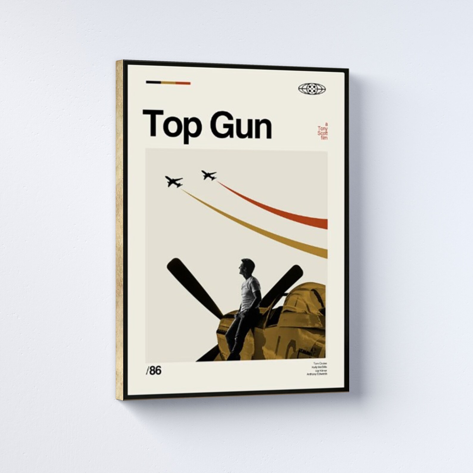 Retro Art Print Poster Top Gun Canvas Top Gun Wall Decor Art Etsy
