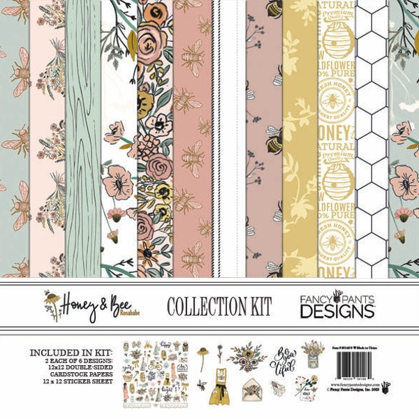 Fancy Pants Designs - 12x12 Collection Kit - Honey & Bee Collection