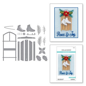 Spellbinders - The Celebrate the Season Collection - Winter Welcome Sled Etched Dies