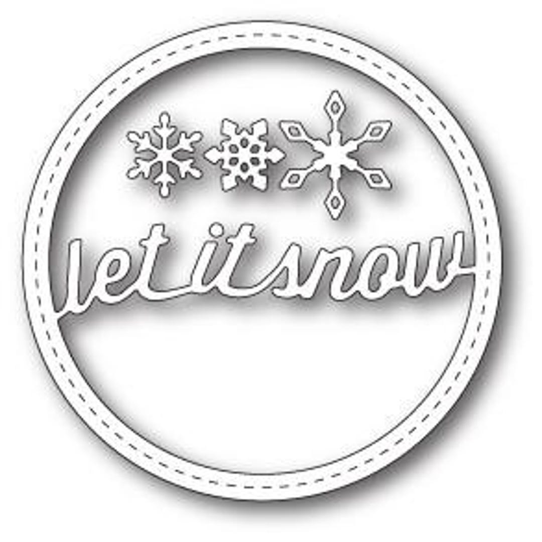 Memory Box Die - Stitched Let It Snow Circle Frame - Etsy