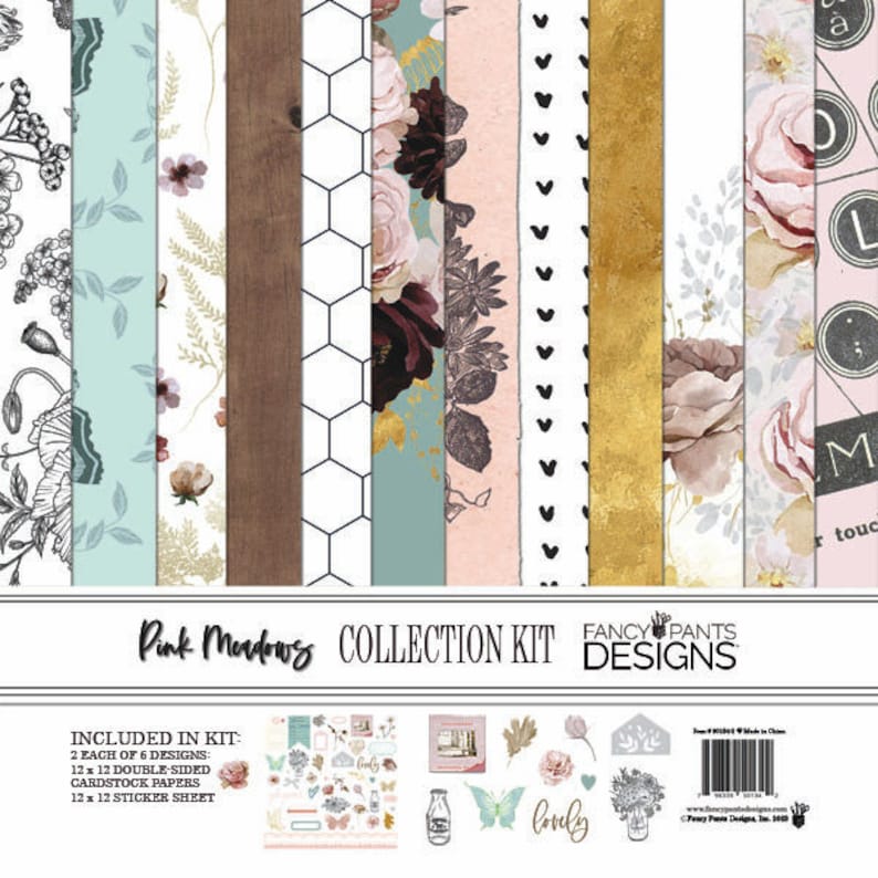 Fancy Pants Designs 12x12 Collection Kit Pink Meadows Etsy