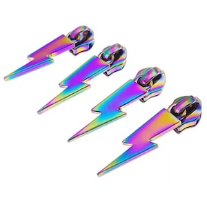 Sassafras Lane Iridescent Lightning Bolt Zipper Pulls