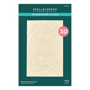 Spellbinders - 3D Embossing Folder - Notched Corner Florals