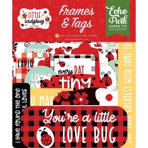 Echo Park Paper - Little Ladybug - Ephemera Frames & Tags