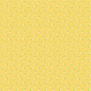 Poppie Cotton - My Favorite Things Vintage Apron Yellow - Sold by 1/2 yard