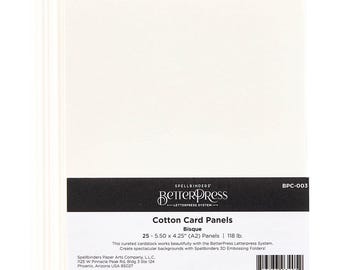 Spellbinders - BetterPress - Bisque A2 Cotton Card Panels