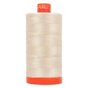 Aurifil 100% Cotton Mako Thread 50 wt - Light Beige