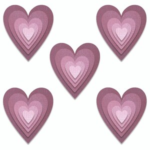 Sizzix Thinlits Dies By Tim Holtz - Stacked Tiles Hearts