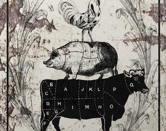 Decoupage Queen - Smiths Quality Meats Rice Paper A4