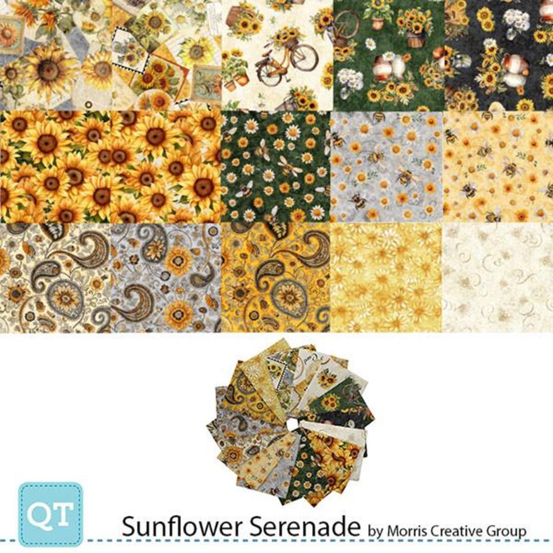 QT Fabrics - Sunflower Serenade Fat Quarter Bundle - Etsy