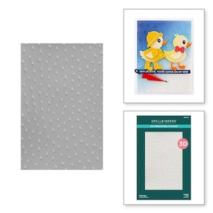 Spellbinders 3D Embossing Folder  - Showered With Love Collection - Raindrops