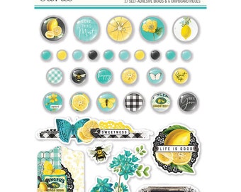 Simple Stories Simple Vintage Lemon Twist District Brads