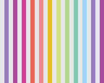 Free Spirit Fabric - Disco Stripe - Whisper || True Colors Graywork - Sold By The 1/2 Yard