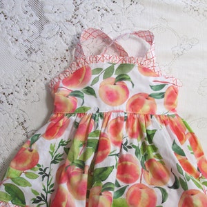 Just Peachy Pinafore & Bloomer Set - Peaches - Sweet As A Peach - Sweet Peach - Infant Toddler Child Sizes - Vintage-Style - Photo Prop