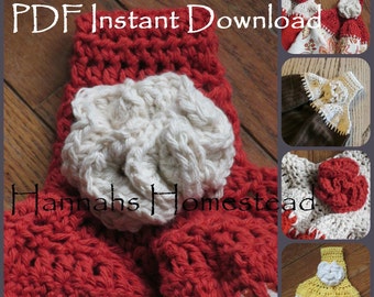 Haakpatroon keukenhanddoek, patroon instant download pdf, rozetsluiting, patroon hangend keukenhanddoek, Hannahs Homestead2
