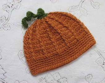 Pumpkin Hat - Orange Pumpkin - Fall Harvest Autumn Photo Prop - Baby Toddler Child Adult - Crochet Photo Prop - Hannahs Homestead2 Original