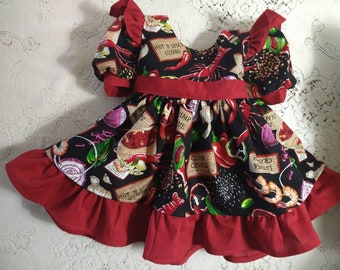 Vestido de fiesta de cumpleaños de cangrejo Cajun - bebé niño y niña - Louisiana Shrimp Gumbo Jambalaya - hecho a mano - Crawdad Crawfish Boil Dress