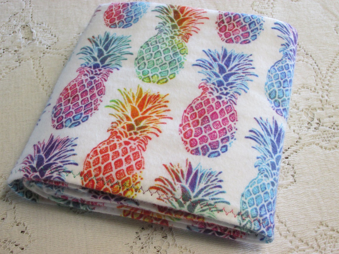 Extralarge Receiving Blanket Rainbow Pineapples Pineapple Etsy