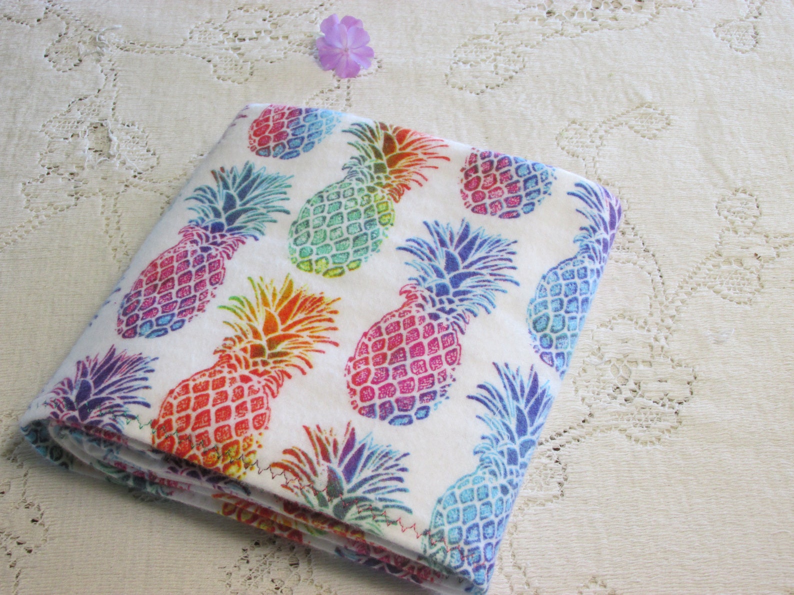 Extralarge Receiving Blanket Rainbow Pineapples Pineapple Etsy