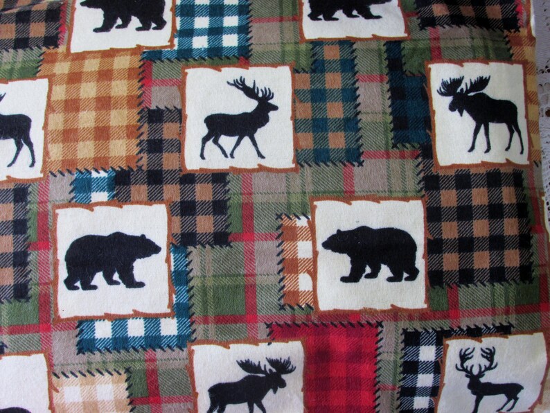 ExtraLarge Receiving Blanket Bear Moose Deer Buffalo Etsy
