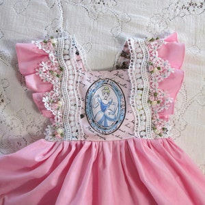 Vestido de fiesta de cumpleaños de princesa - Tallas para bebés y niñas - Azul y rosa - Hecho a mano -
