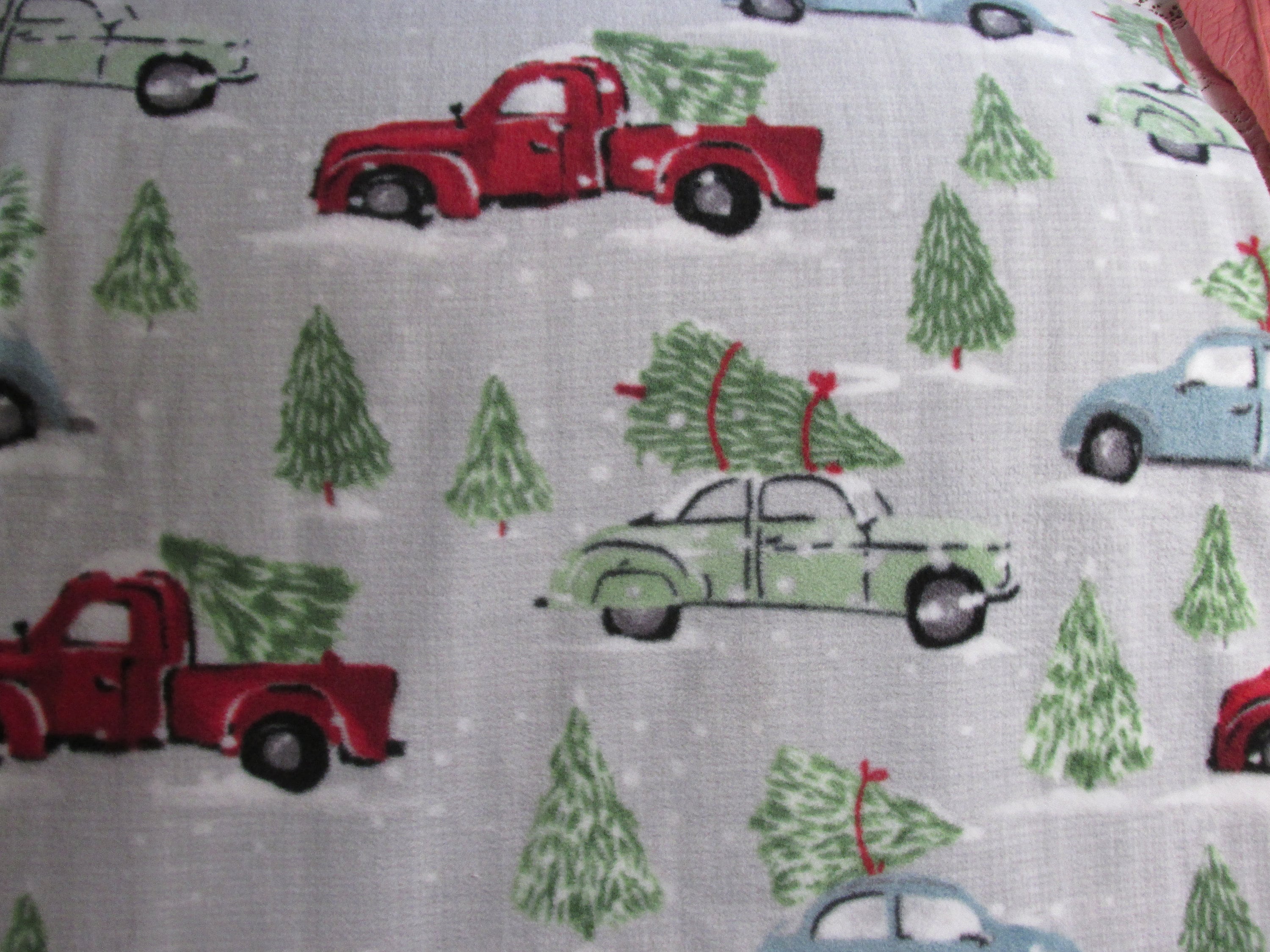 Vintage Red Truck Blanket W/ Buffalo Plaid Fleece or Gray Etsy