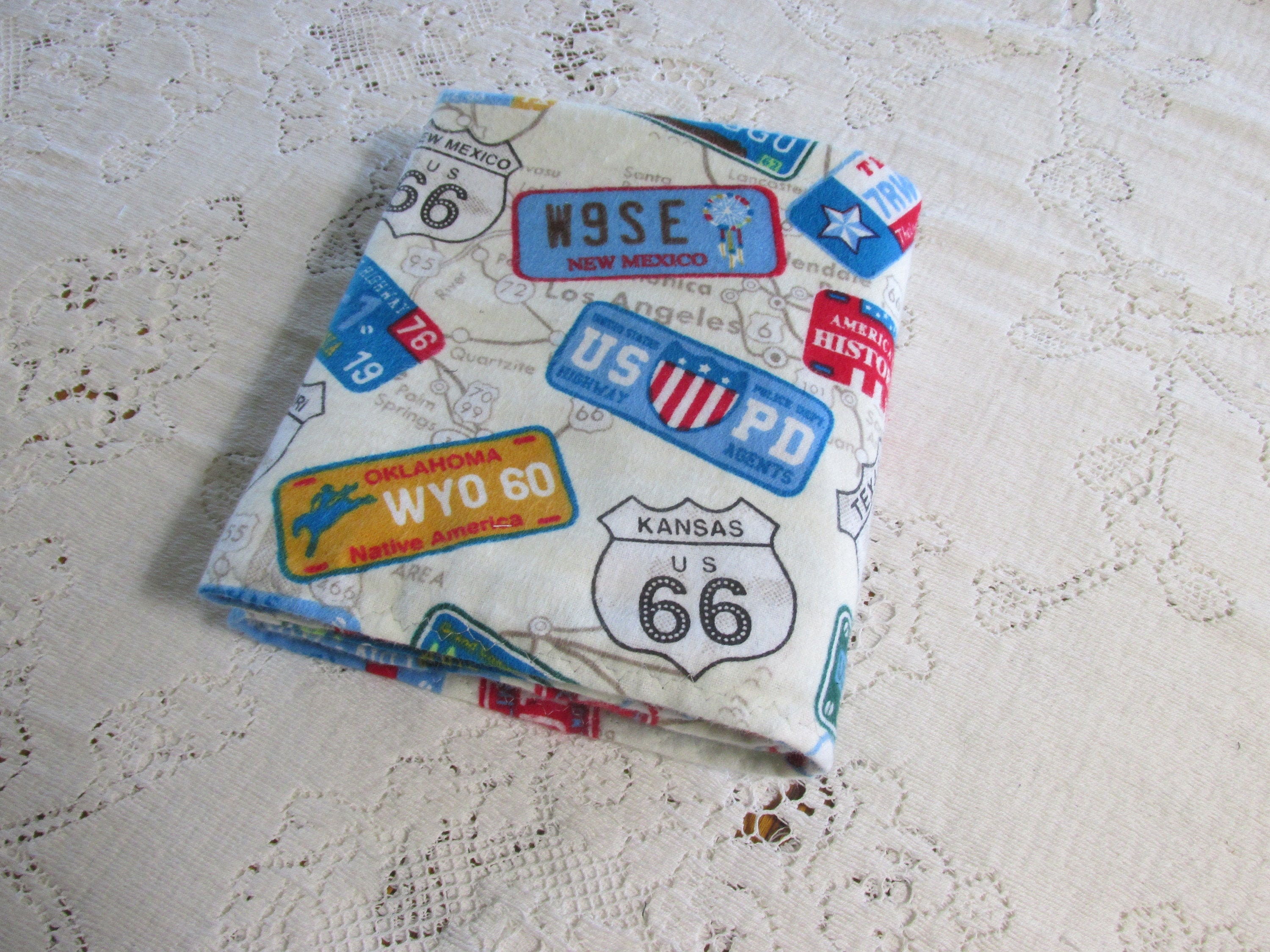 Route 66 Decke – Gewebt Aus 100 % Baumwolle | Weiche Wohndecke Für Couch, Bett Oder Als Wandbehang