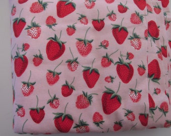 Extra-Large Receiving Blanket - Strawberries Patch - Sweet Berry - Pink & Red Berries - Berry Sweet - Baby Blanket - Baby Gift