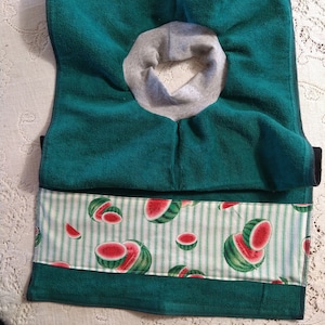 Bright Floral Towel Bibs - Bright Stripes - Choice of Colors & Prints Baby Toddler Child Teen Adult Special Needs - Clothing Protector