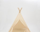 SALE Poles Included Teepee Play Tentt Natural Canvas Four Panel