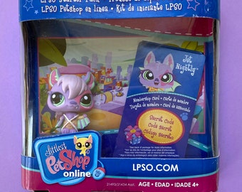 Littlest Pet Shop LPSO Bat #1695 Jet Nightly NIB, seltenes ungeöffnetes 2010 Hasbro Starter Pack LPS Bat