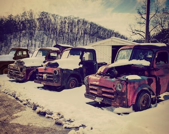 Landscape Photography- Americana Art- Fine Art Photography- Trucks- 8x12 Print