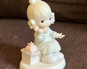 Vintage 1990 Precious Moments Time Heals Figurine, Porcelain, Enesco #523739, Nurse Decor, Gift