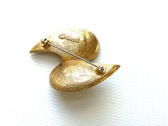 Kramer Vintage Brooch/Pin, Rhinestones & Gold Ton… - image 6