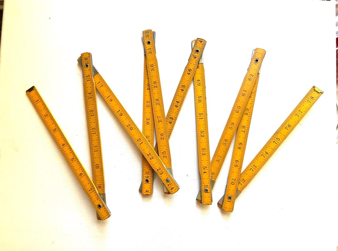 Vintage 1940s Wooden Folding Ruler, 79