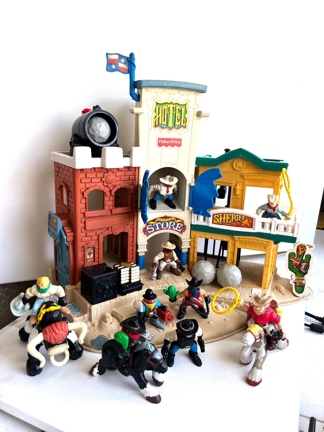 Western Rodeo Playsets 3 Playsets Wild Western Town, Rustler's Roundup, Buckaroo Bull, Great ...
