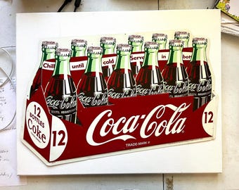 VINTAGE Rare COKE Coca-cola Soda 14” Porcelain Sign Gas Oil Car - Etsy