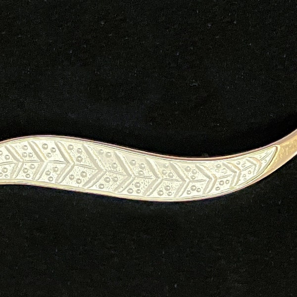 1960's Aksel Holmsen White Enamel Leaf Vintage Brooch ~ 925 Sterling Silver ~ Norway