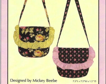 Fast and Frilly Shoulder - Cross Body Little Bags Purse Pattern