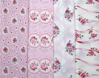 Paris Bebe PINK FAT QUARTERS Bundle of Four ~ All Original Robin Mynatt Out of Print