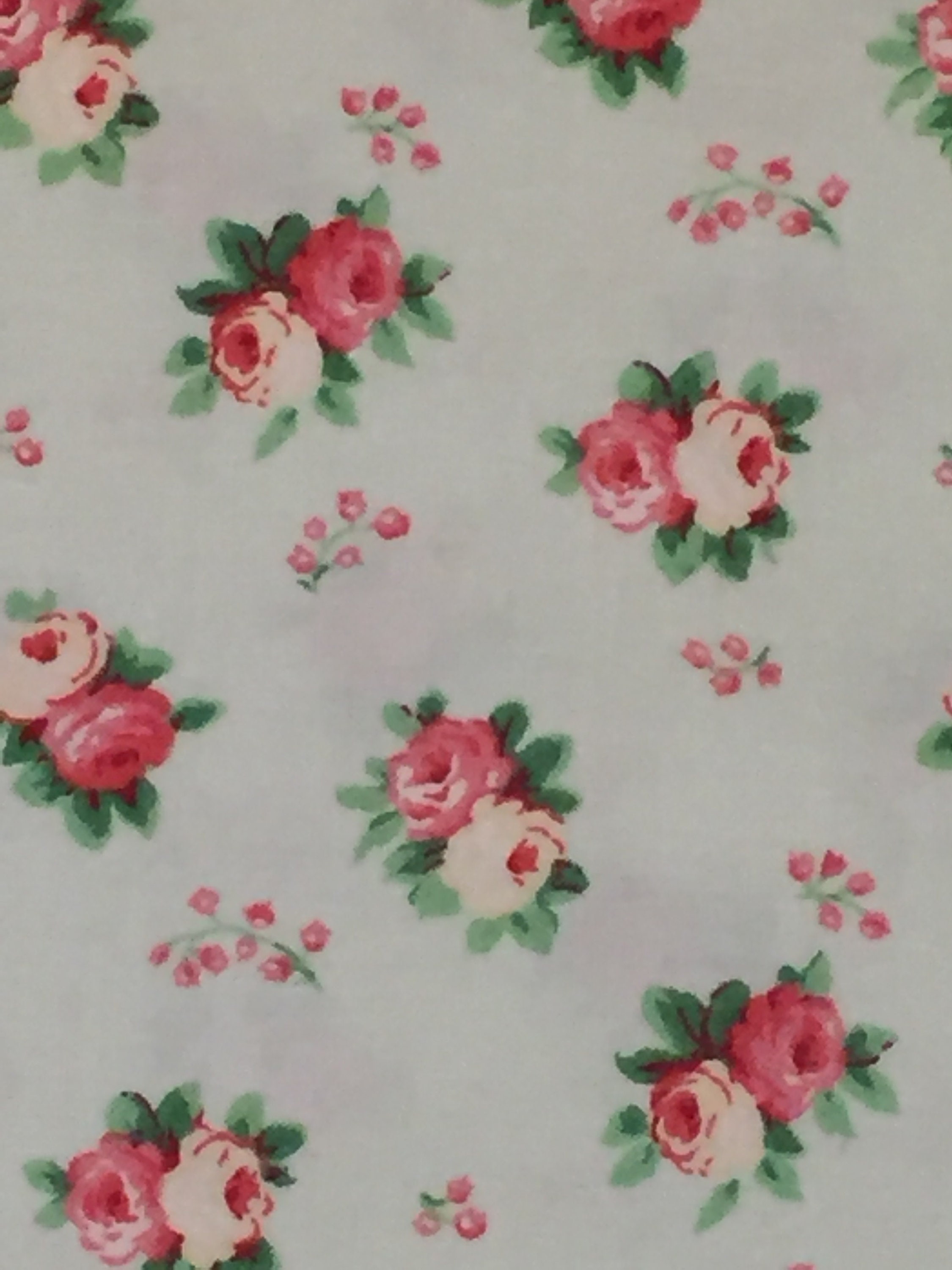 CYRUS CLARK Vintage 1998 Fabric Coordinates Beautiful Roses on Light Green