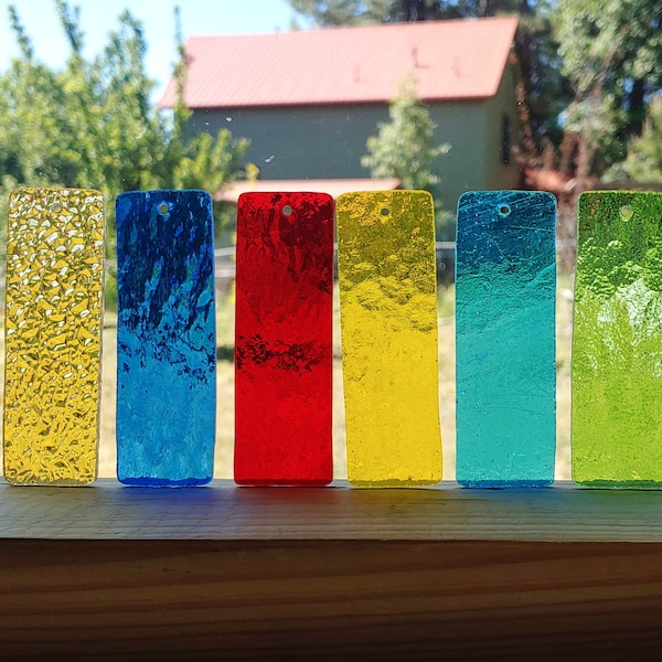 Stained Glass Pieces With Hole Etsy