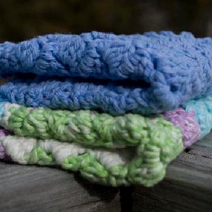 PDF Crochet Pattern - Garden&#39;s Edge Dishcloth/Washcloth