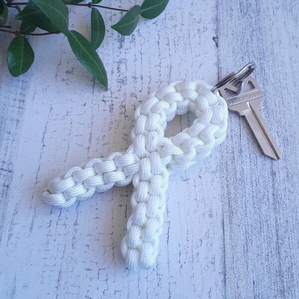 Blindness Awareness Ribbon Keychain, Lung Cancer and Bone Cancer Support, Ready to Ship, Discontinued Item, No returns, refunds, exchanges